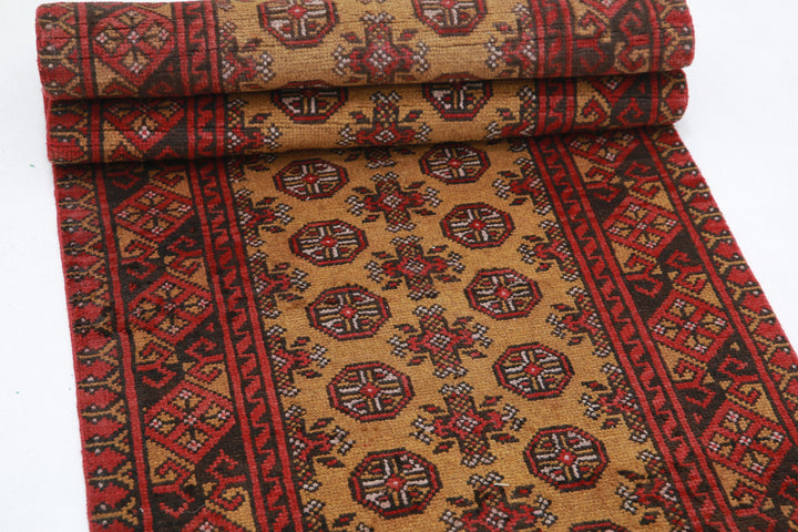 Afghan Akcha Revival Rug 2' 6" x 12' 5" Hand-Knotted | No. AT40206