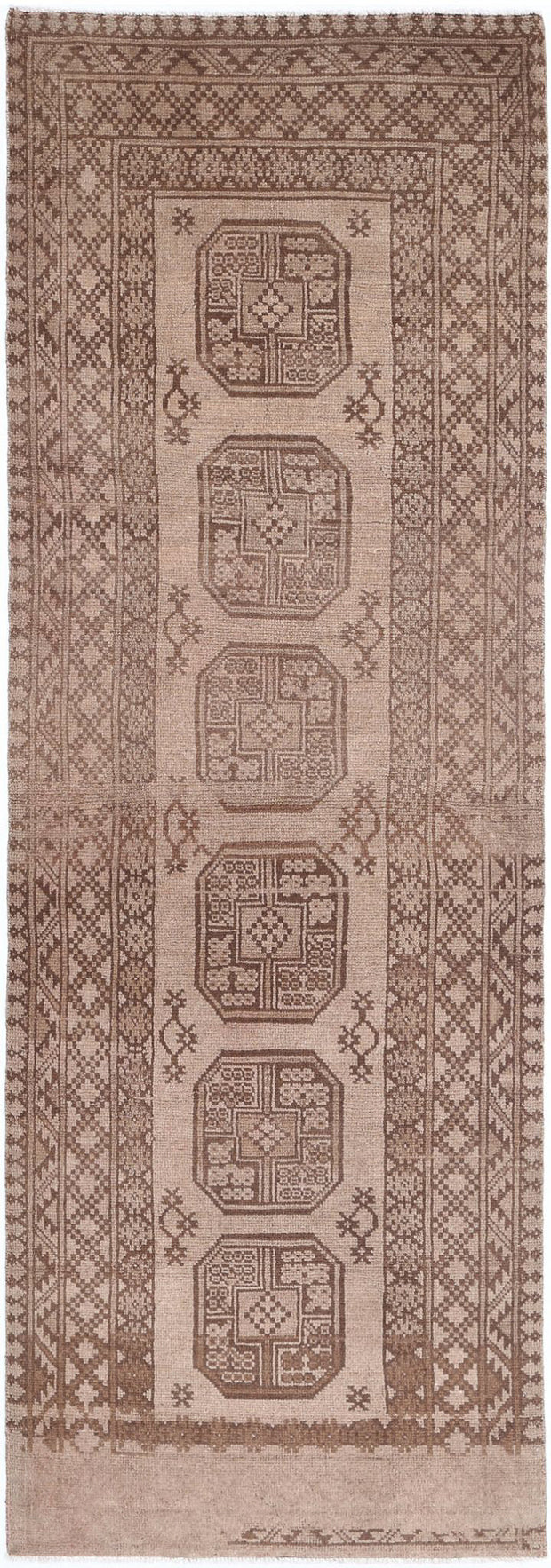 Hand Knotted Akcha Revival Wool Rug 2' 9" x 8' 10" - No. AT12550