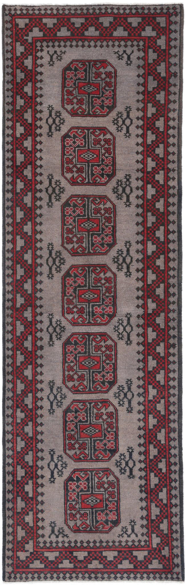 Hand Knotted Akcha Revival Wool Rug 2' 8" x 9' 3" - No. AT31104