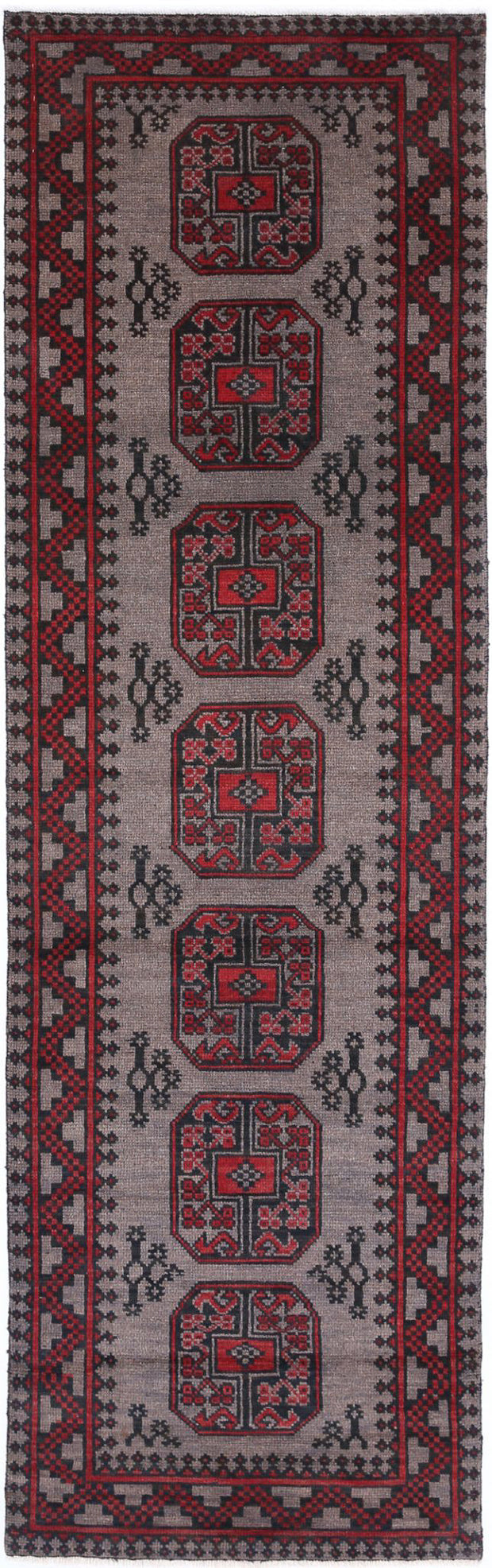 Hand Knotted Akcha Revival Wool Rug 2' 7" x 9' 2" - No. AT35922