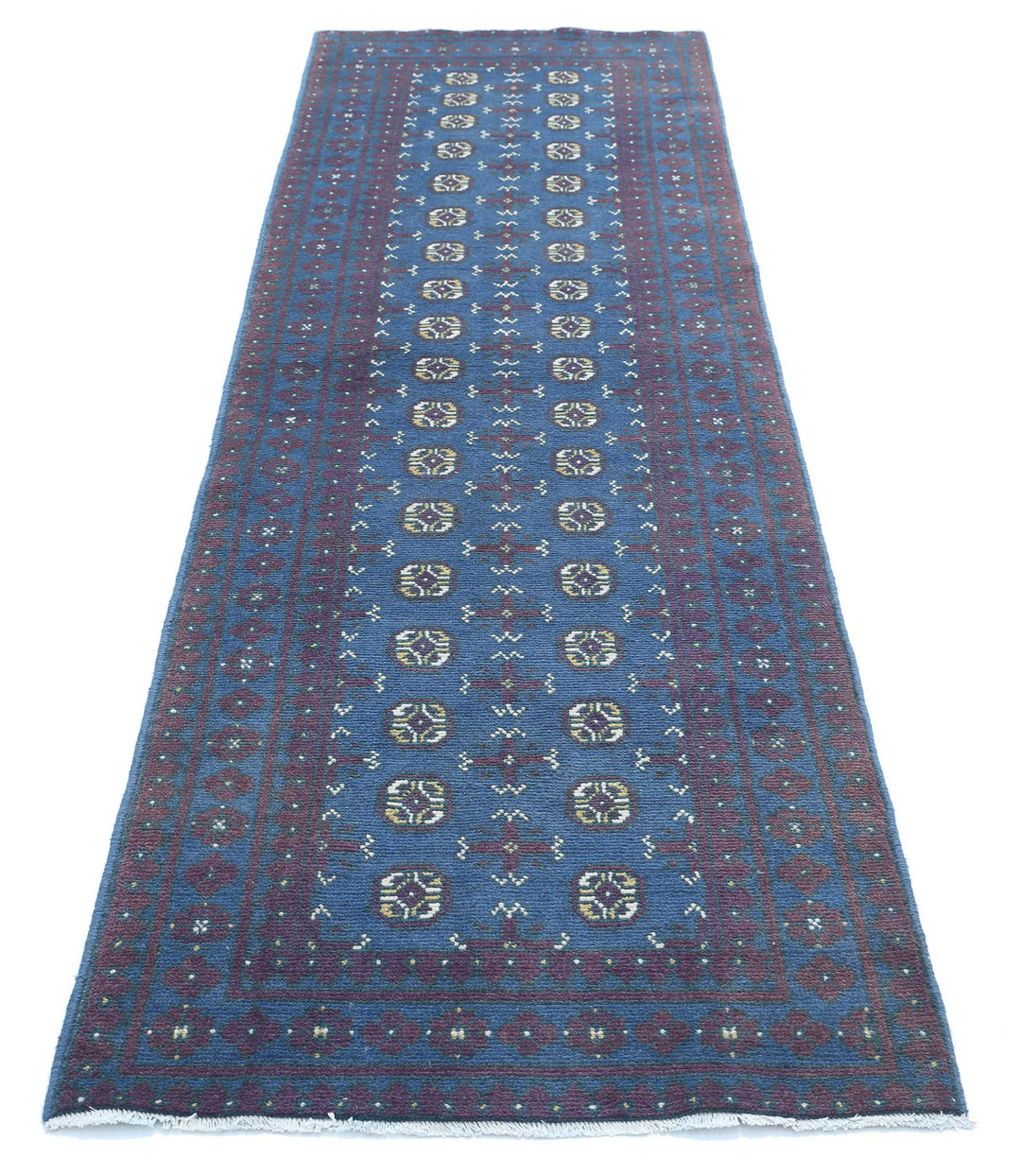 Afghan Akcha Revival Rug 2' 9" x 9' 7" Hand-Knotted | No. AT99256