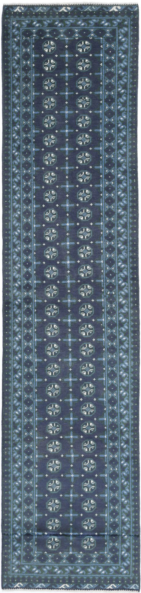 Hand Knotted Akcha Revival Wool Rug 2' 9" x 12' 9" - No. AT49345