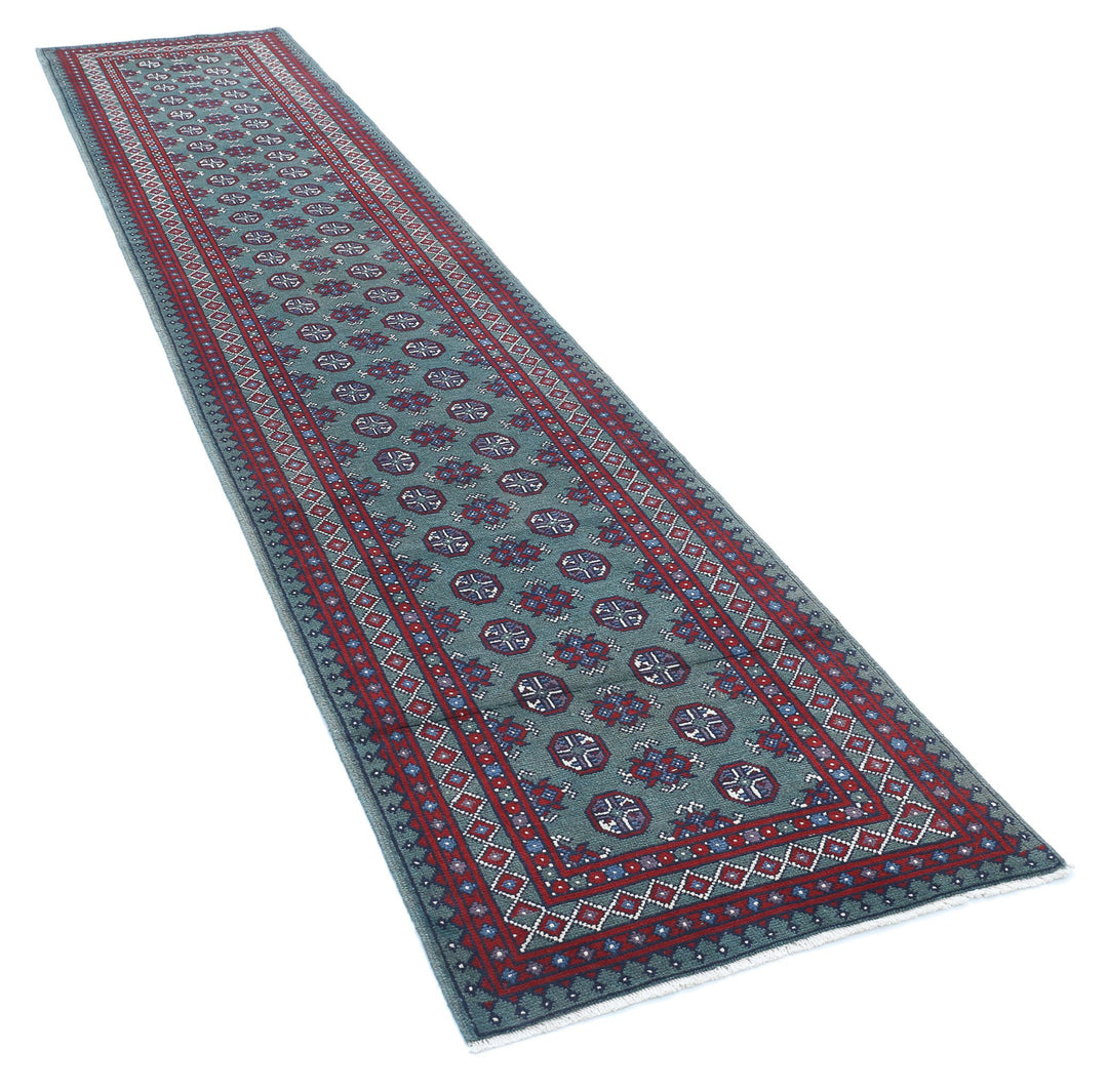 Afghan Akcha Revival Rug 2' 7" x 12' 7" Hand-Knotted | No. AT39839