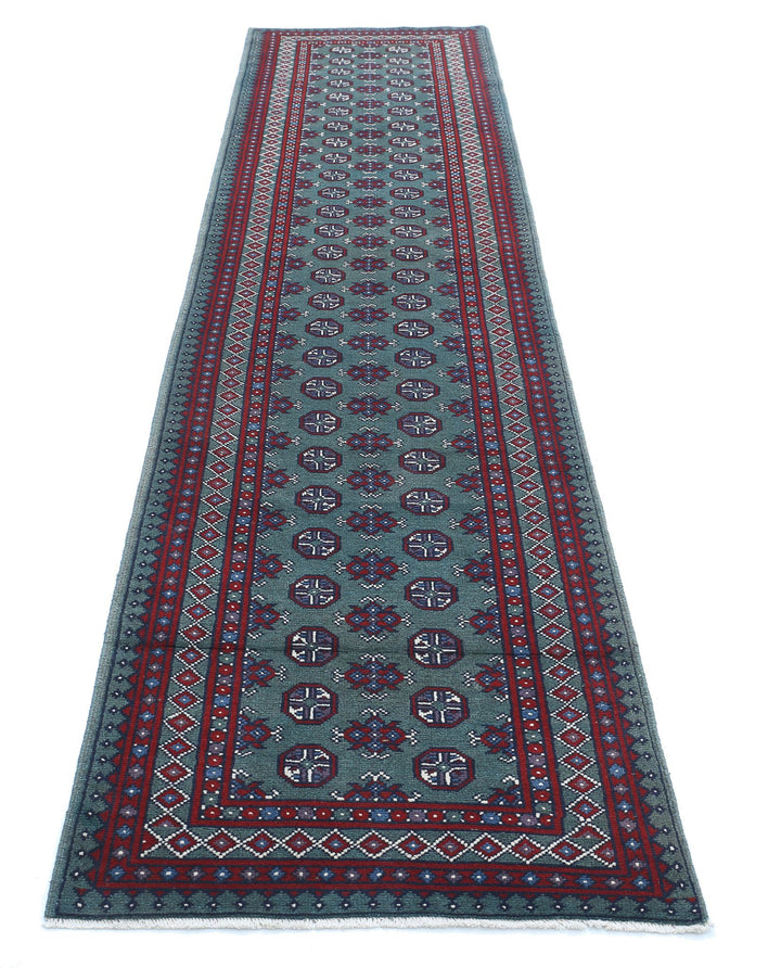 Afghan Akcha Revival Rug 2' 7" x 12' 7" Hand-Knotted | No. AT39839