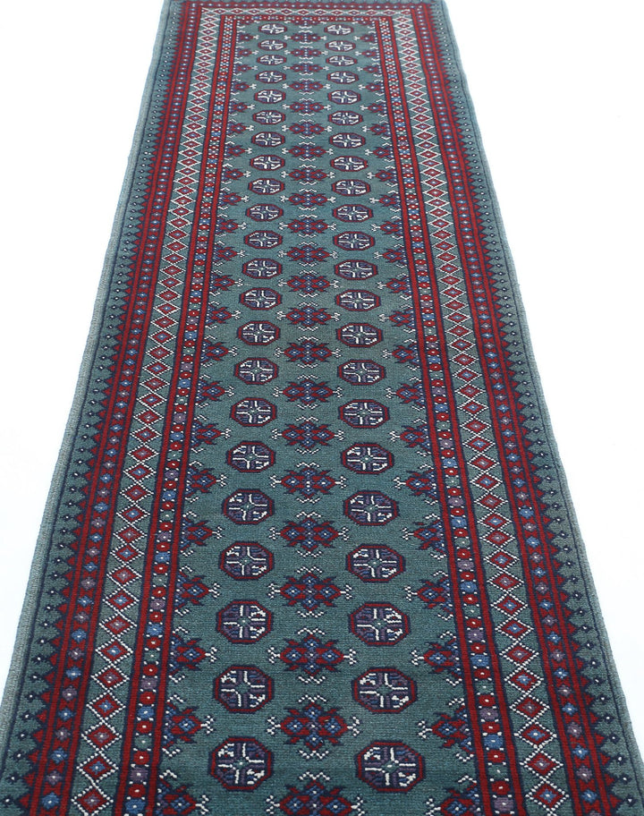 Afghan Akcha Revival Rug 2' 7" x 12' 7" Hand-Knotted | No. AT39839
