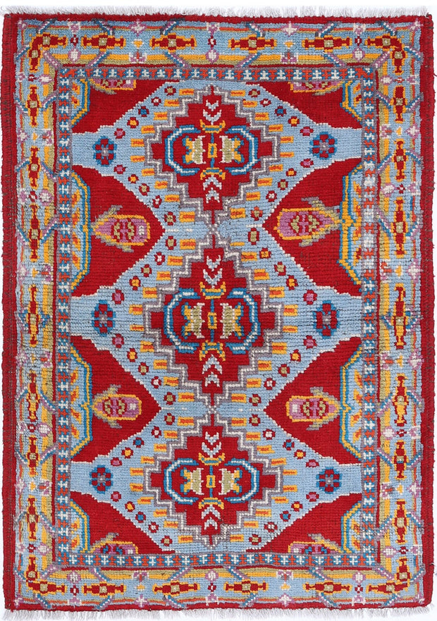 Hand Knotted Baluch Revival Wool Rug 2' 10" x 3' 10" - No. AT16297