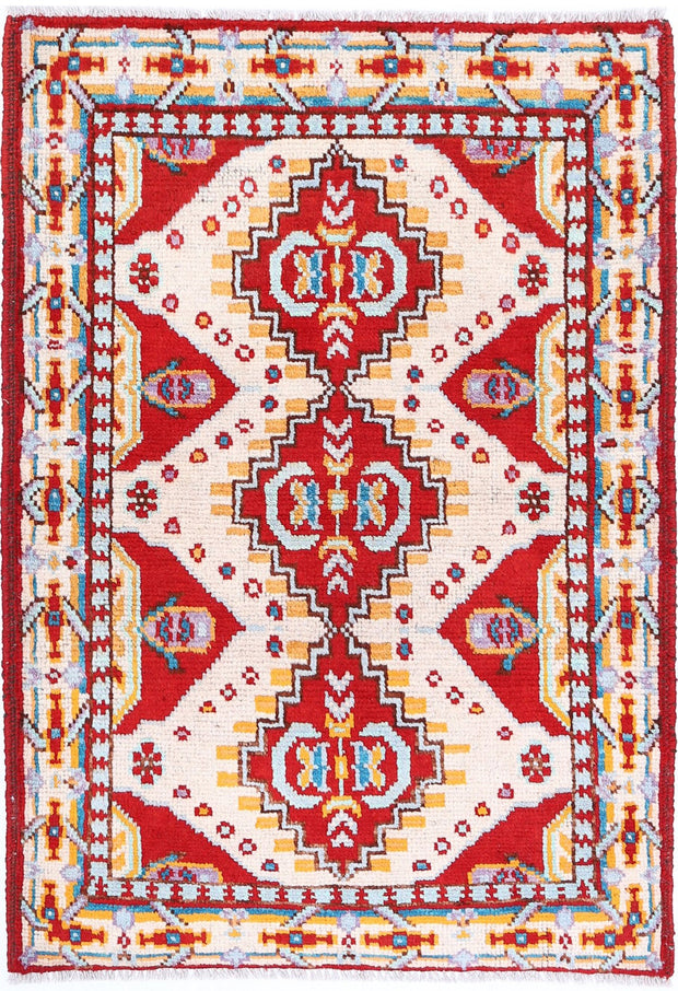Hand Knotted Baluch Revival Wool Rug 2' 8" x 3' 11" - No. AT57227