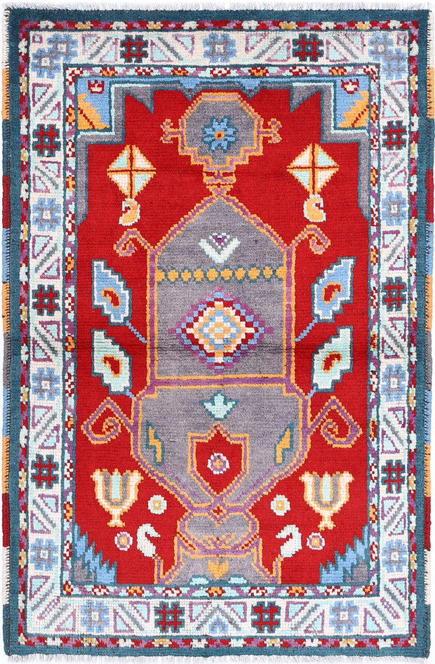 Hand Knotted Baluch Revival Wool Rug 2' 8" x 4' 2" - No. AT88405