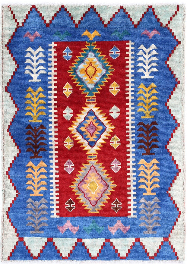 Hand Knotted Baluch Revival Wool Rug 2' 8" x 3' 10" - No. AT29402