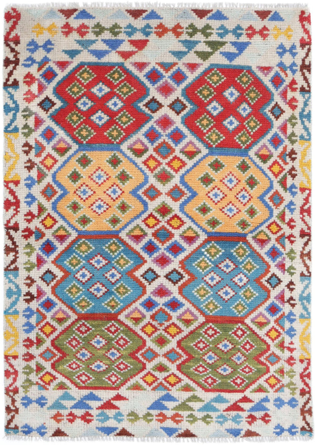 Hand Knotted Baluch Revival Wool Rug 2' 7" x 3' 10" - No. AT35460