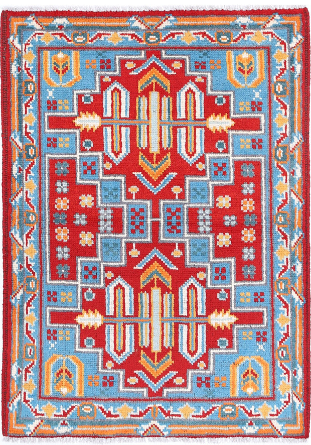 Hand Knotted Baluch Revival Wool Rug 2' 8" x 3' 11" - No. AT14808