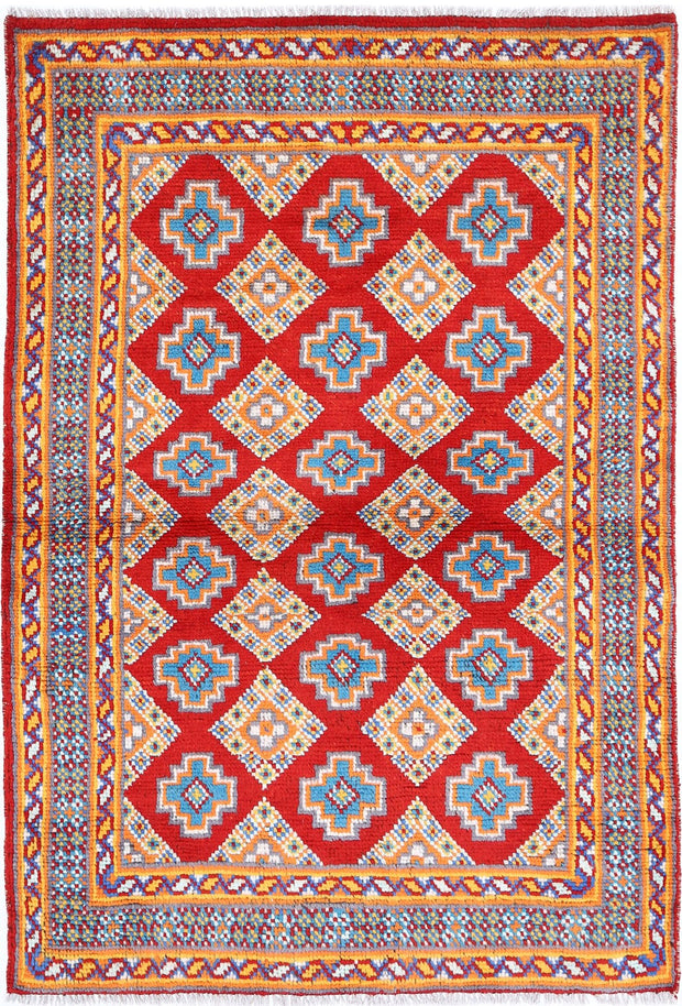 Hand Knotted Baluch Revival Wool Rug 3' 3" x 4' 11" - No. AT16415