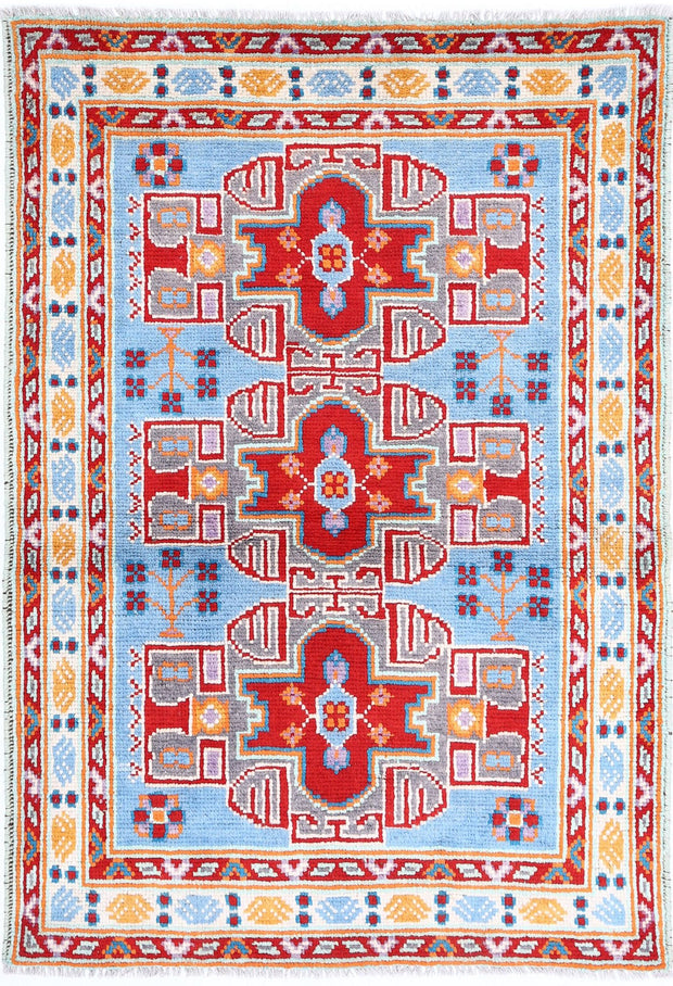 Hand Knotted Baluch Revival Wool Rug 3' 5" x 4' 11" - No. AT72429