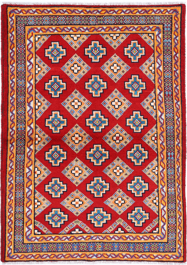 Hand Knotted Baluch Revival Wool Rug 3' 6" x 4' 10" - No. AT98925