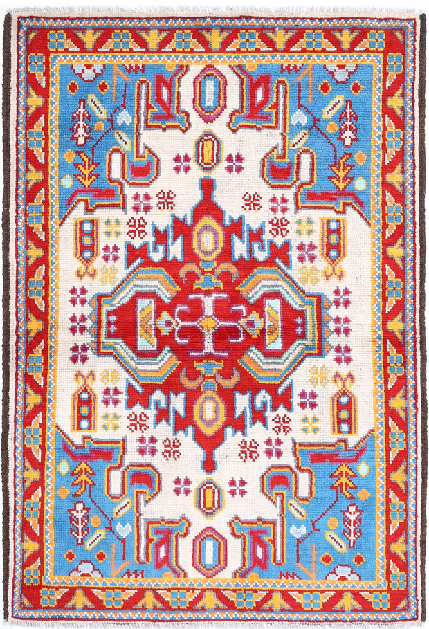 Hand Knotted Baluch Revival Wool Rug 3' 5" x 5' 2" - No. AT53407