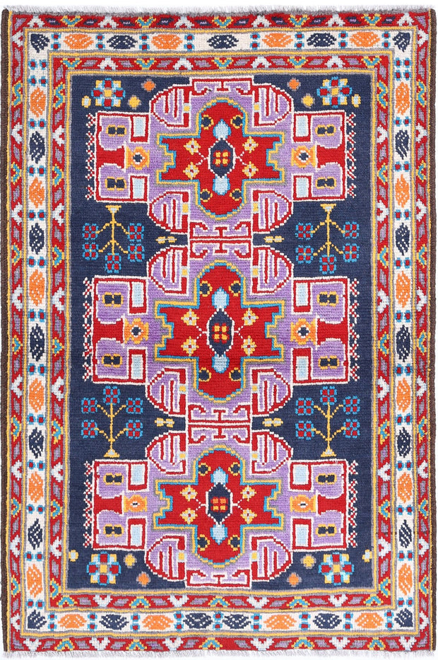 Hand Knotted Baluch Revival Wool Rug 3' 2" x 4' 9" - No. AT49188