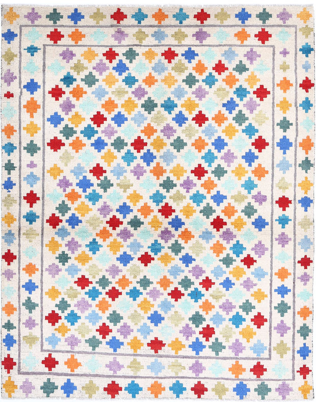 Hand Knotted Baluch Revival Wool Rug 5' 1" x 6' 8" - No. AT63565