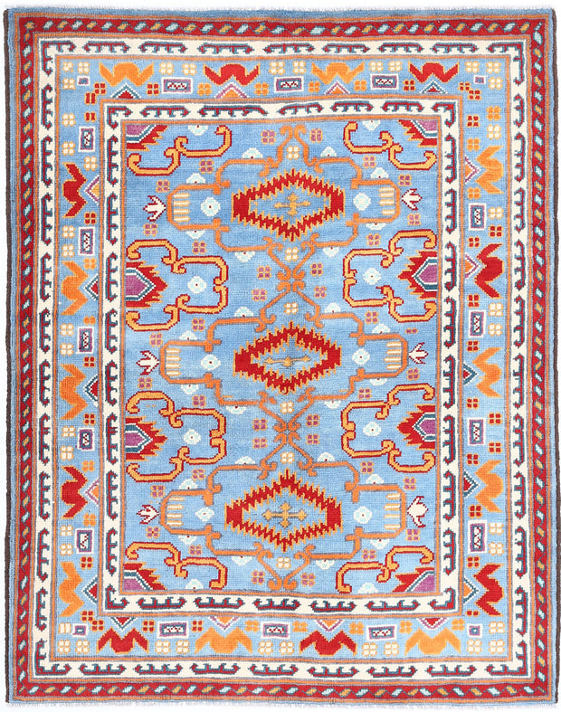 Hand Knotted Baluch Revival Wool Rug 5' 1" x 6' 6" - No. AT93845