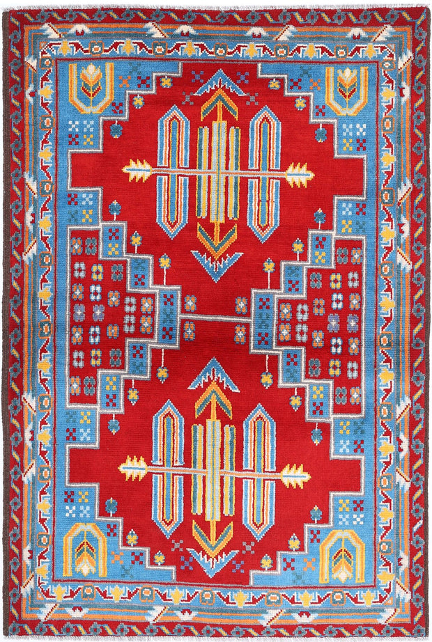 Hand Knotted Baluch Revival Wool Rug 4' 0" x 6' 0" - No. AT92959