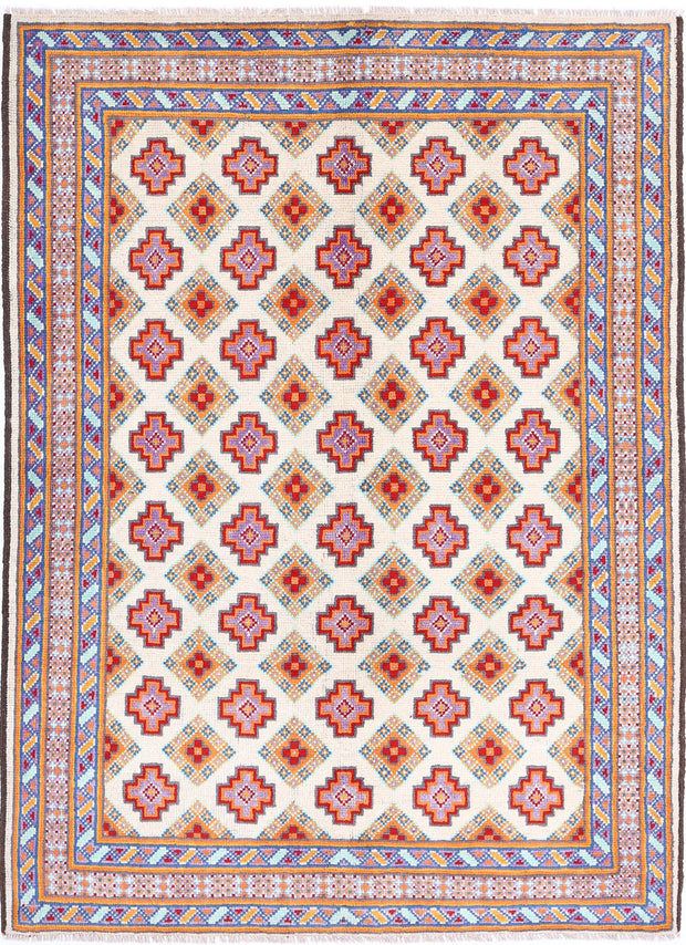 Hand Knotted Baluch Revival Wool Rug 4' 10" x 6' 9" - No. AT84391