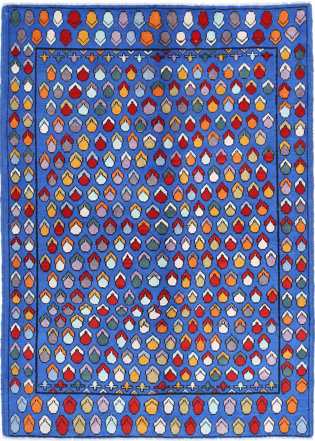 Hand Knotted Baluch Revival Wool Rug 5' 7" x 7' 7" - No. AT63418