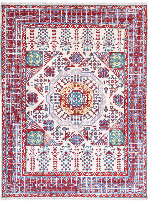 Hand Knotted Baluch Revival Wool Rug 4' 10" x 6' 8" - No. AT59000