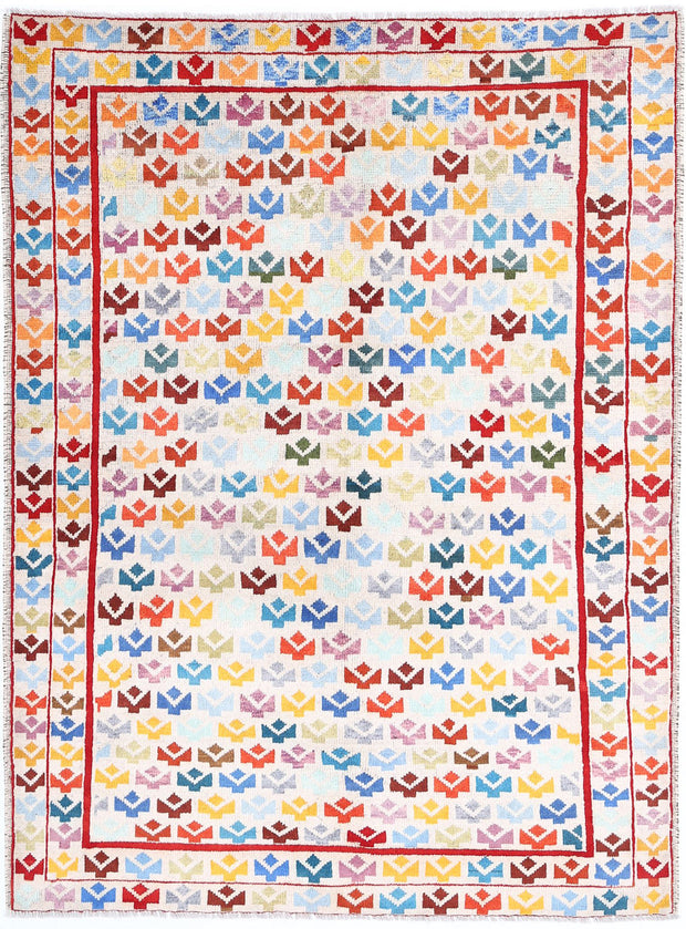 Hand Knotted Baluch Revival Wool Rug 4' 11" x 6' 6" - No. AT20358