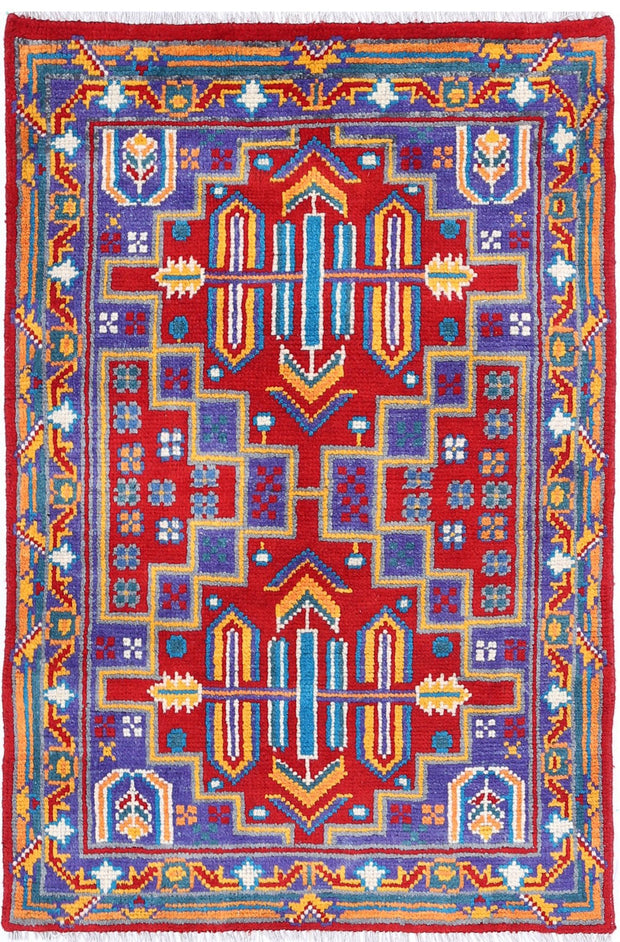 Hand Knotted Baluch Revival Wool Rug 2' 6" x 3' 10" - No. AT94810
