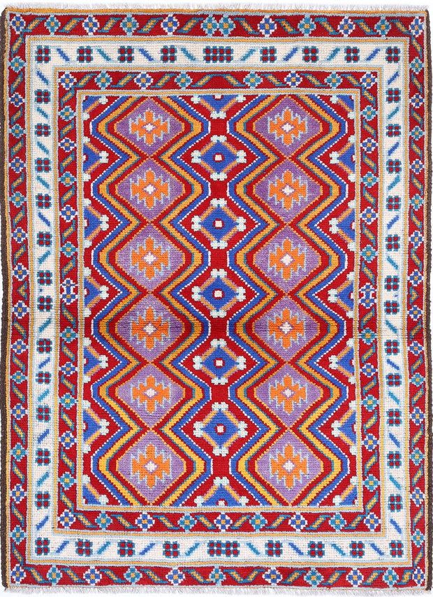 Hand Knotted Baluch Revival Wool Rug 3' 4" x 4' 9" - No. AT72451