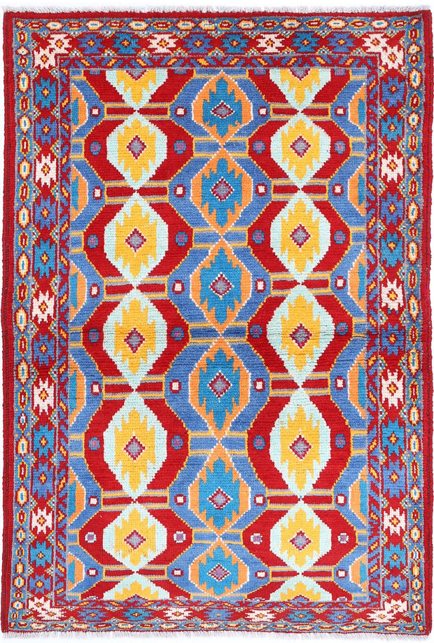 Hand Knotted Baluch Revival Wool Rug 3' 2" x 5' 0" - No. AT92365