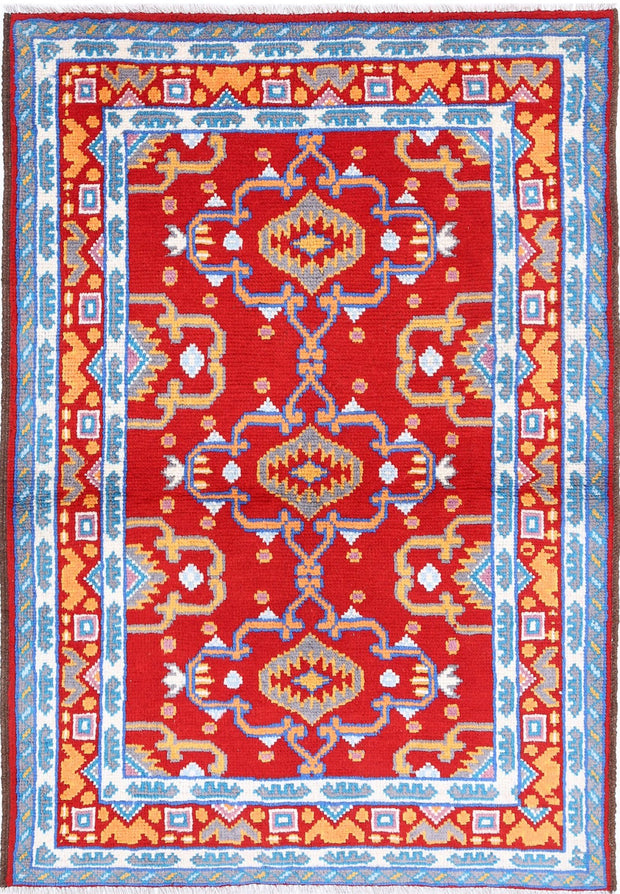 Hand Knotted Baluch Revival Wool Rug 3' 4" x 4' 11" - No. AT15226