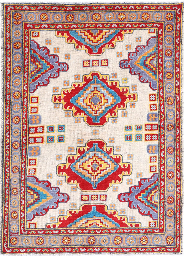 Hand Knotted Baluch Revival Wool Rug 4' 0" x 5' 9" - No. AT54175