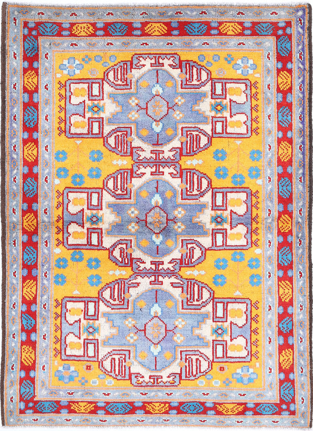 Hand Knotted Baluch Revival Wool Rug 3' 11" x 5' 6" - No. AT33124