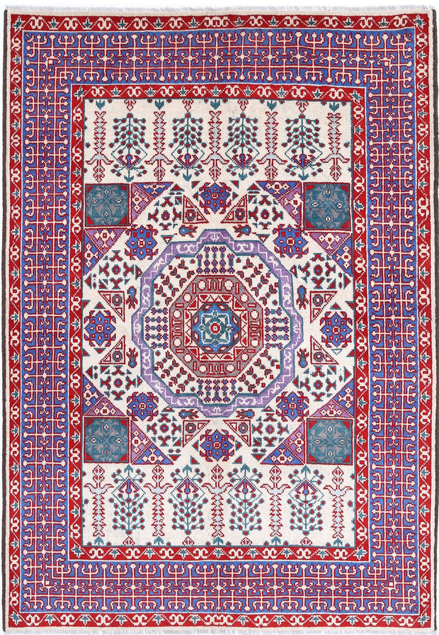 Hand Knotted Baluch Revival Wool Rug 5' 6" x 8' 0" - No. AT79442