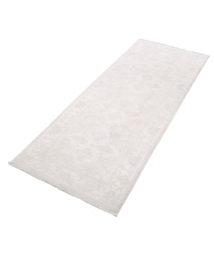 Ivory Afghan Serenity Rug 2' 5" x 6' 3" Hand-Knotted | No. AT90718