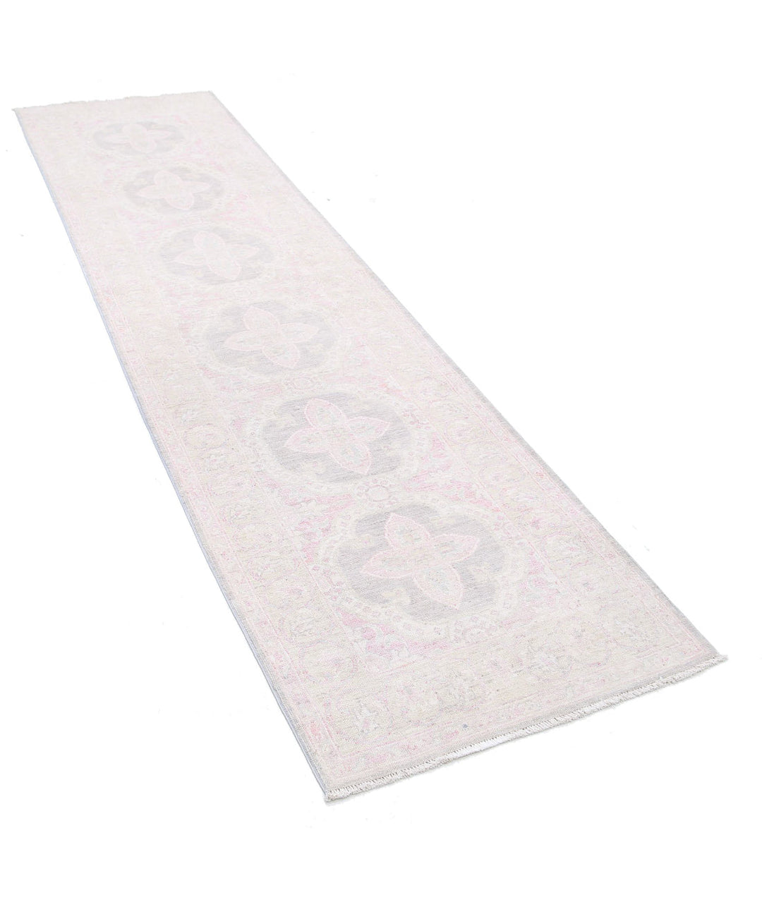 Afghan Serenity Runner Rug 2' 7" x 9' 9" Hand-Knotted | No. AT77561