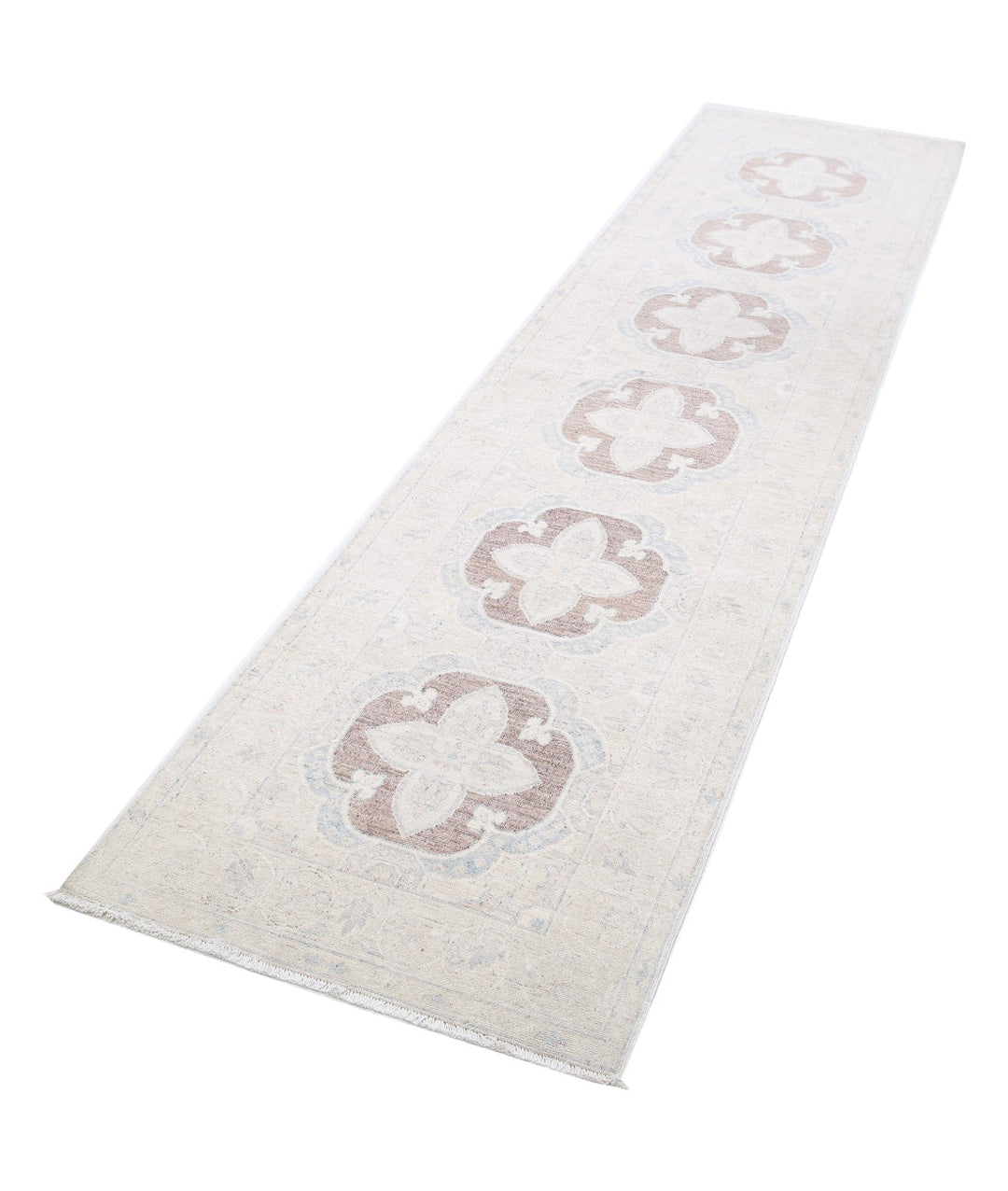 Afghan Serenity Runner Rug 2' 6" x 10' 0" Hand-Knotted | No. AT34162