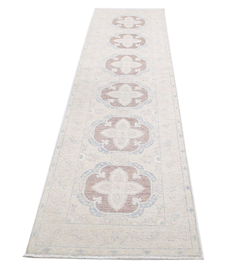 Afghan Serenity Runner Rug 2' 6" x 10' 0" Hand-Knotted | No. AT34162