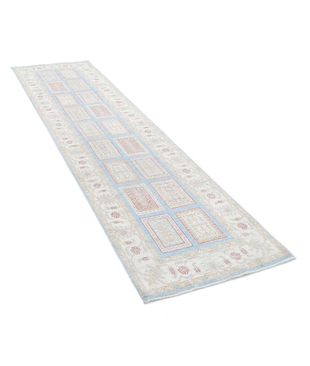 Afghan Serenity Runner Rug 2' 7" x 10' 1" Hand-Knotted | No. AT48369