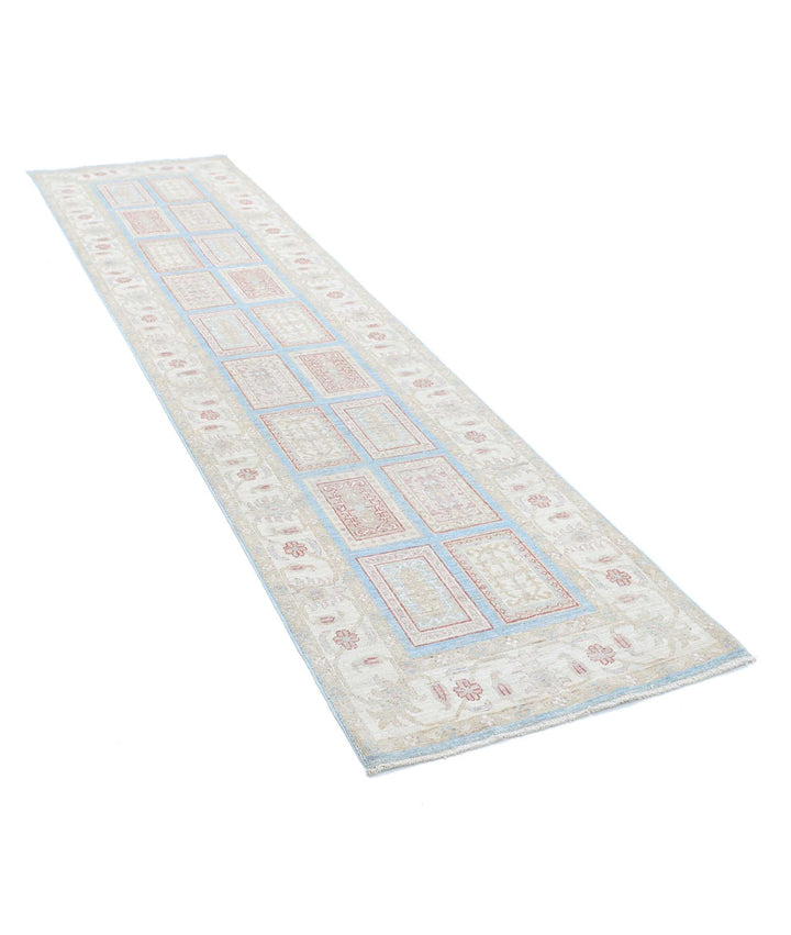 Afghan Serenity Runner Rug 2' 7" x 10' 1" Hand-Knotted | No. AT48369