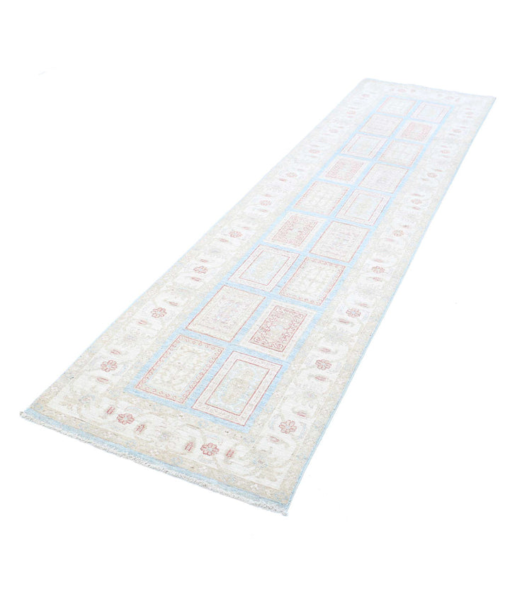 Afghan Serenity Runner Rug 2' 7" x 10' 1" Hand-Knotted | No. AT48369