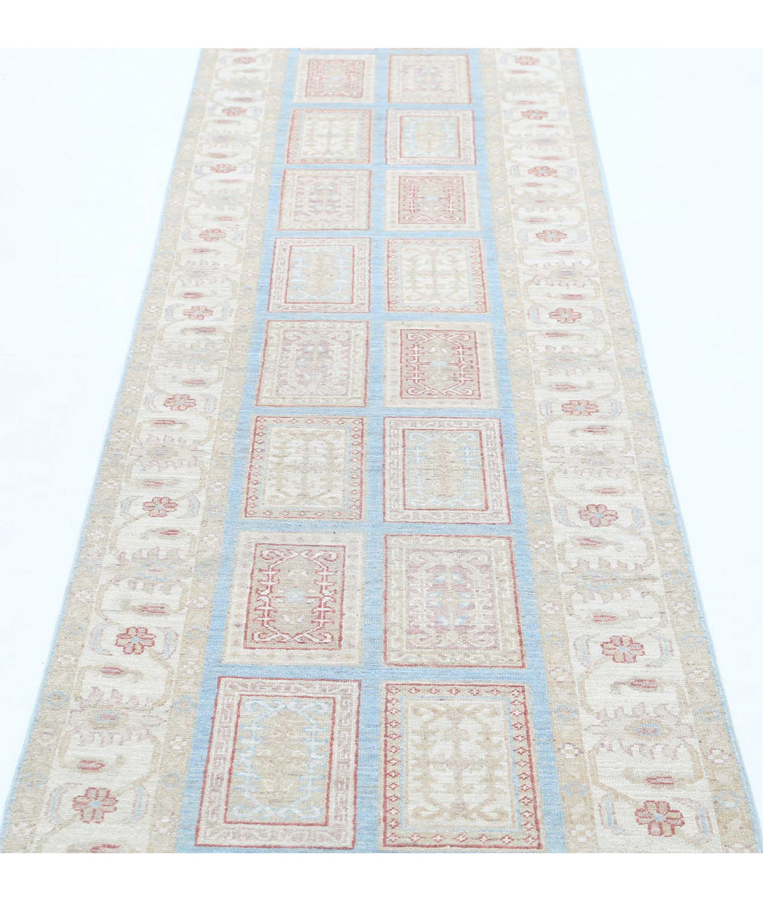 Afghan Serenity Runner Rug 2' 7" x 10' 1" Hand-Knotted | No. AT48369