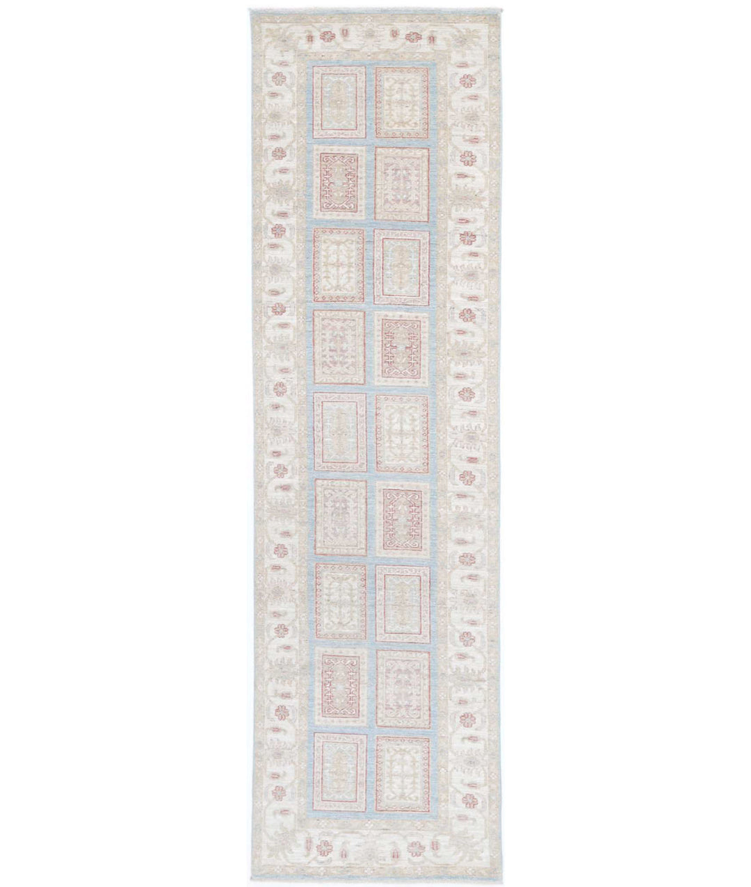 Afghan Serenity Runner Rug 2' 7" x 10' 1" Hand-Knotted | No. AT48369