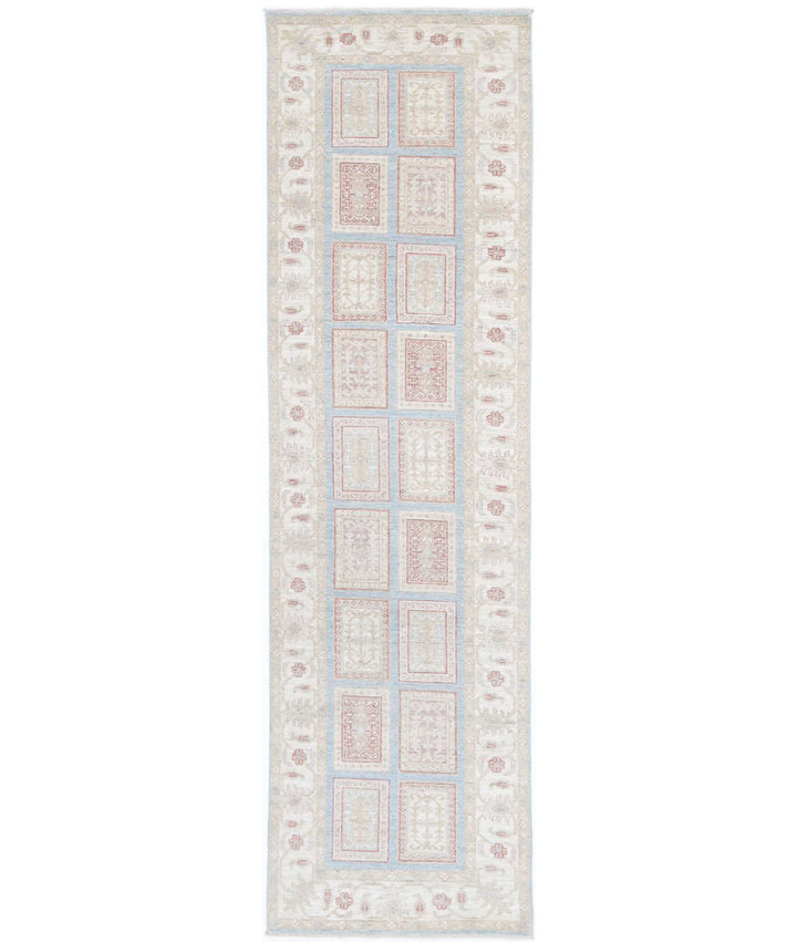 Afghan Serenity Runner Rug 2' 7" x 10' 1" Hand-Knotted | No. AT48369