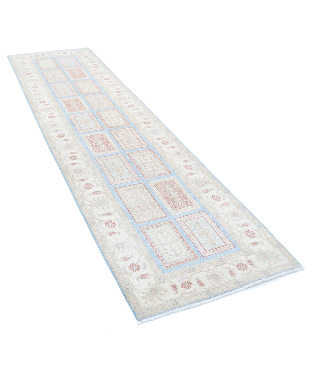 Afghan Serenity Rug 2' 7" x 10' 1" Hand-Knotted | No. AT72486