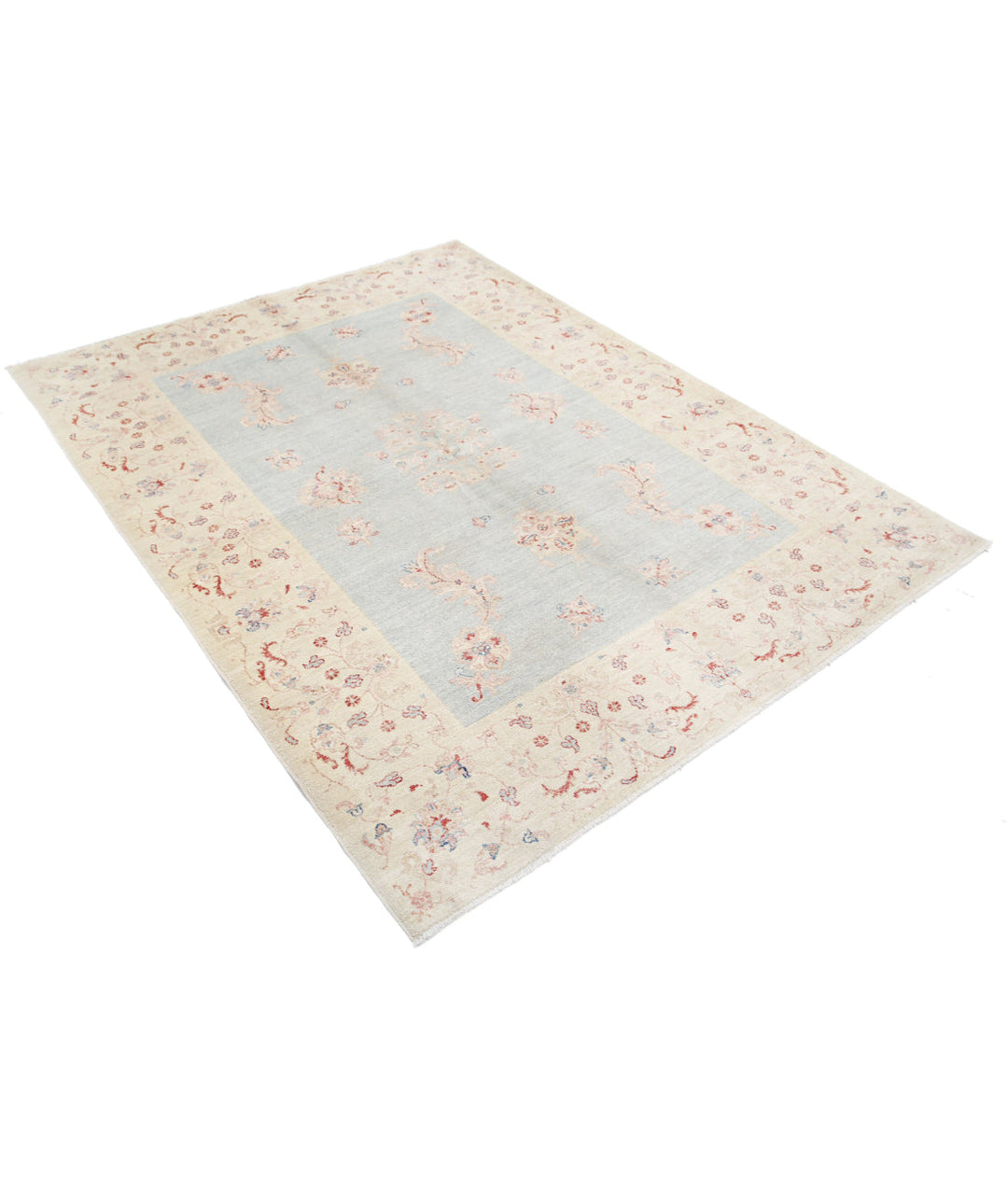 Afghan Serenity Rug 5' 2" x 6' 9" Hand-Knotted | No. AT82194