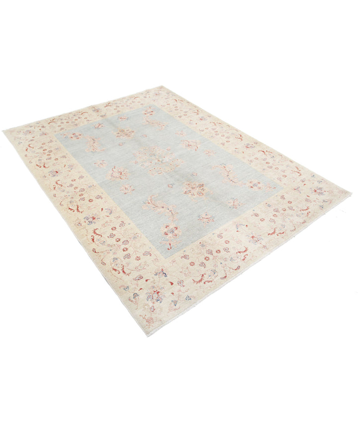 Afghan Serenity Rug 5' 2" x 6' 9" Hand-Knotted | No. AT82194