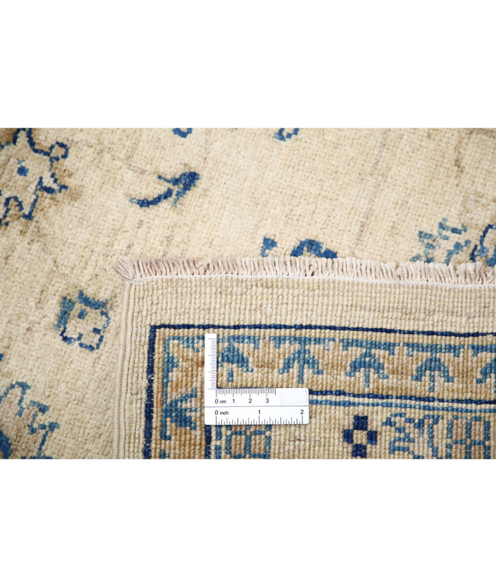 Ivory Afghan Serenity Rug 5'6" x 8'1" Hand-Knotted | No. AT66469