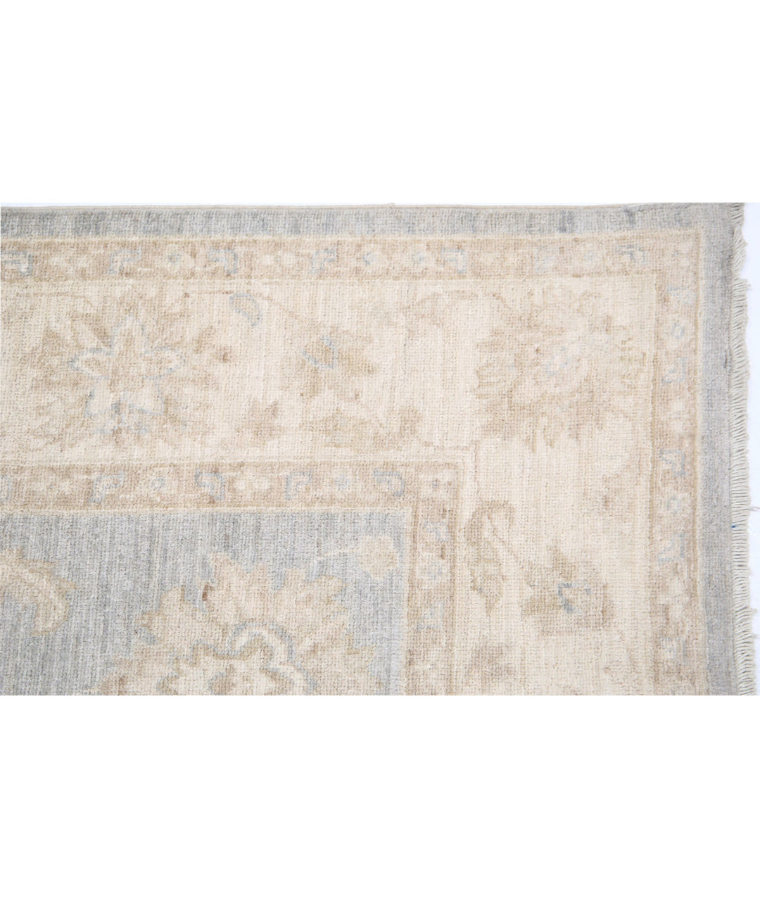 Grey Afghan Serenity Rug 5' 5" x 8' 2" Hand-Knotted pattern