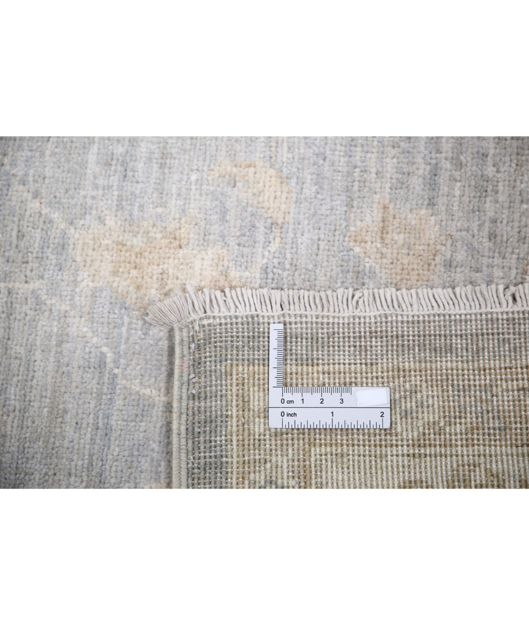 Grey Afghan Serenity Rug 5' 5" x 8' 2" Hand-Knotted detail